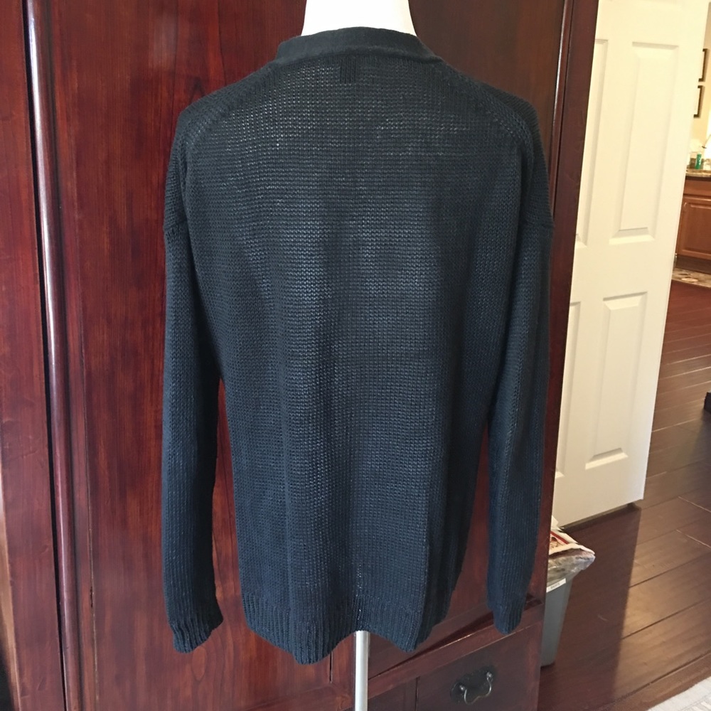 J. Crew Lace Up Linen Sweater Size M - Picture 4 of 6